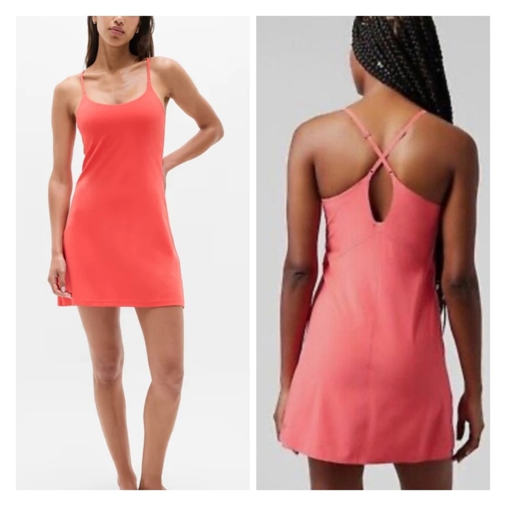 Athleta Infinity‎ Mini Dress Athletic Athleisure Coral Peach XS